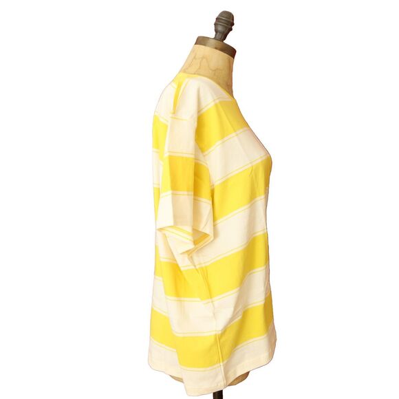 EVERLANE The Organic Cotton Box Cut Tee Lemon Stripe XXXL Casual NWT B73 - Picture 3 of 6